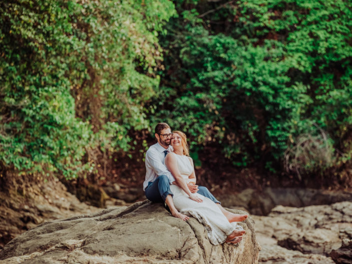 Photographs of A Small Beach Elopement at National Park Marino Ballena in Costa Rica